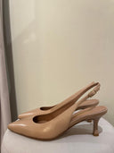 Slingback in Pelle con Tacco Medio