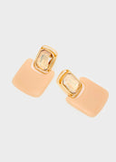 Orecchini Pendenti con Cristallo Champagne