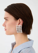 Orecchini Statement con Strass a Griglia
