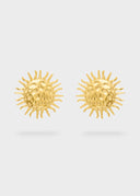 Orecchini Sole Scultoreo Dorato