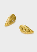 Orecchini Conchiglia Dorata con Perle