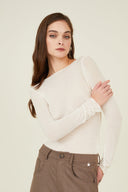 Souvenir Body Manica Lunga Scollo Barca Sottile