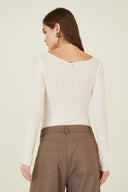 Souvenir Body Manica Lunga Scollo Barca Sottile