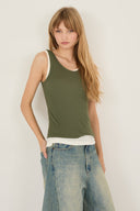 Top a canotta in jersey