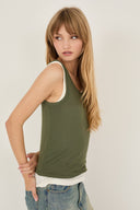 Top a canotta in jersey