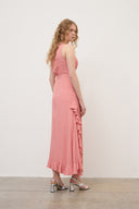 Abito lungo in misto seta