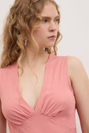 Abito lungo in misto seta