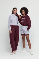 Camicia cropped a righe