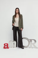 Pantaloni palazzo a vita elasticizzata