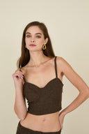 Souvenir Top Bustier con Spalline Sottili