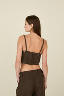 Souvenir Top Bustier con Spalline Sottili