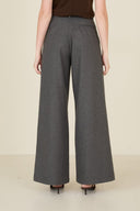 Souvenir Pantalone a Palazzo con Pinces e Cintura