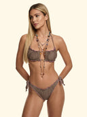 Costume bikini a fascia arricciata