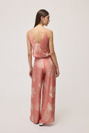 Pantaloni palazzo in raso di viscosa