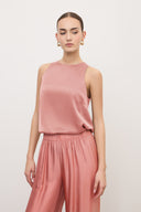 Top in raso di viscosa