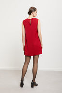 Abito corto smanicato rosso