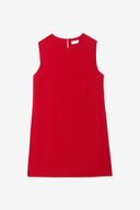 Abito corto smanicato rosso