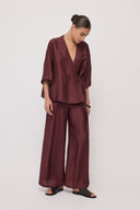 Pantaloni palazzo fluidi con coulisse
