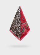 Foulard bicolore con stampa