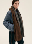 Sciarpa lunga con motivo check