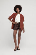 Blazer monopetto a maniche corte