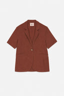 Blazer monopetto a maniche corte