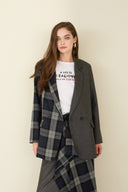 Souvenir Giacca Blazer Effetto Doppio Fantasia E Unito