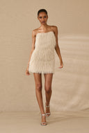 Abito corto con frange