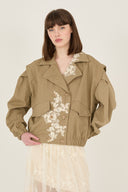 Giacca corta con ricamo