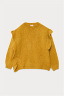 Maglia Girocollo con Volant sulle Spalle