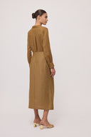 Abito midi con dettaglio drappeggiato
