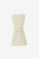 Abito smanicato con incrocio sul davanti