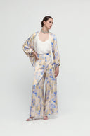 Pantaloni palazzo con stampa sfumata