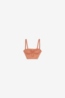 Top bustier con dettagli intrecciati