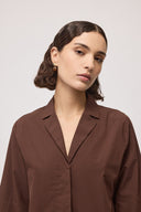 Camicia cropped in popeline