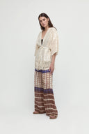 Pantaloni palazzo con stampa etnica