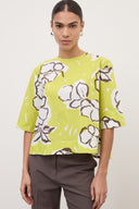 Blusa paricollo con mezza manica