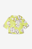 Blusa paricollo con mezza manica