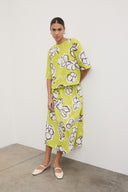 Gonna a pieghe con elastico