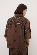 Camicia relaxed con ricamo