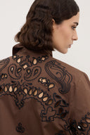 Camicia relaxed con ricamo