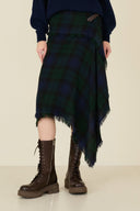 Souvenir Gonna Asimmetrica Plaid Effetto Kilt