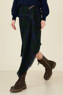 Souvenir Gonna Asimmetrica Plaid Effetto Kilt
