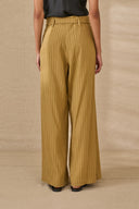 Pantalone palazzo plissé con cintura