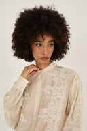 Camicia fluida con inserti in pizzo