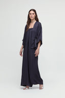 Blusa kimono con coulisse e maniche ampie