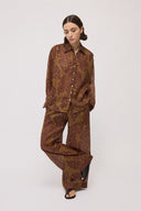 Camicia in voile stampato con motivo