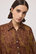 Camicia in voile stampato con motivo