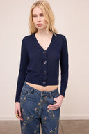 Cardigan corto balloon