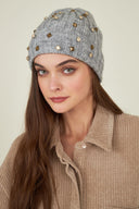 Souvenir Cappello Beanie con Borchie e Cristalli